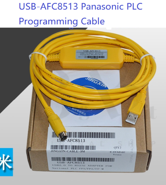 Bigbit USB-AFC8513 Panasonic PLC Programming Cable USB AFC8513 FP FPX PLC FP0 FP2 FPX FP-M 5Pin Round Pin