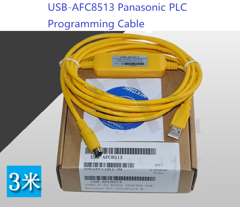 Bigbit USB-AFC8513 Panasonic PLC Programming Cable USB AFC8513 FP FPX PLC FP0 FP2 FPX FP-M 5Pin Round Pin